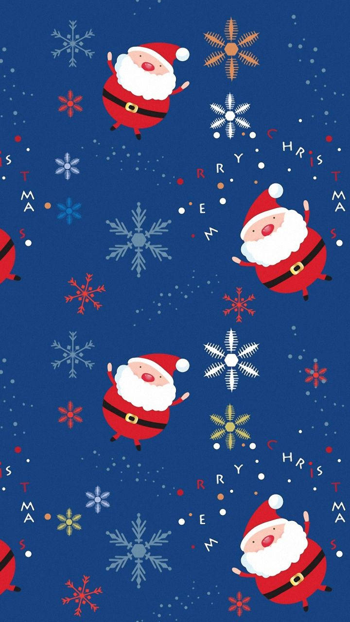 Christmas Santa-snowflake Wallpaper