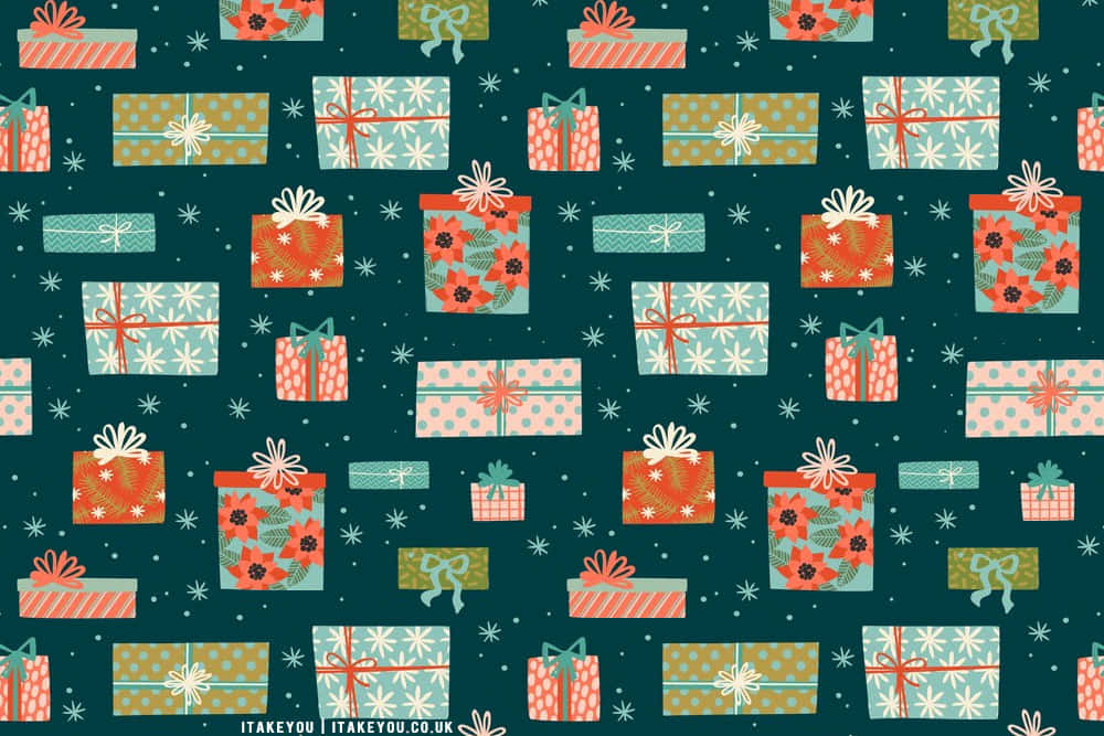 Christmas Spirit On Display With Aesthetic Christmas Laptop Wallpaper