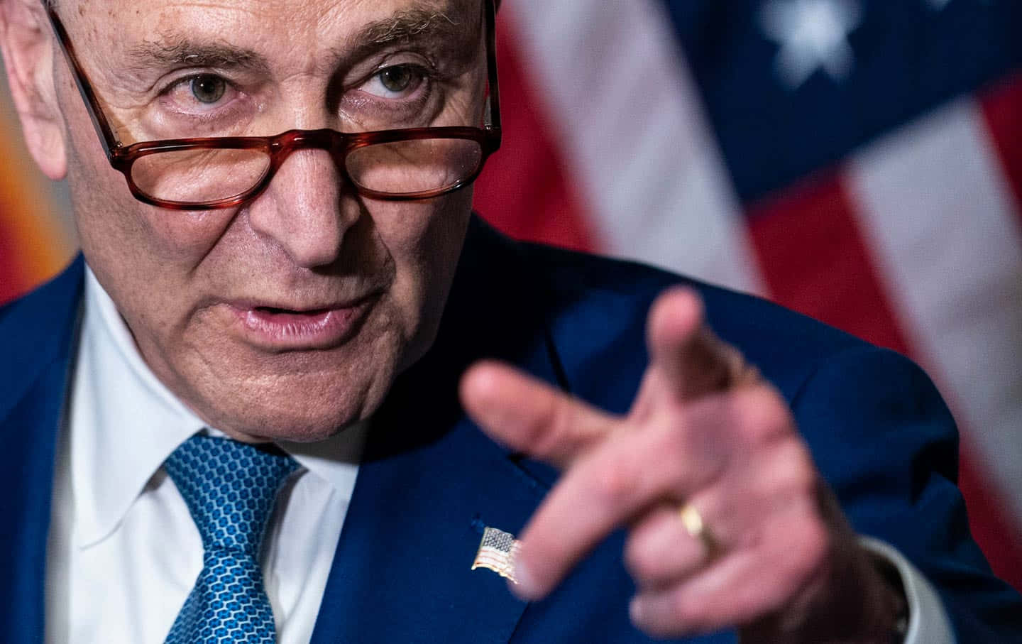 Chuck Schumer Gesturing During Speech.jpg Wallpaper