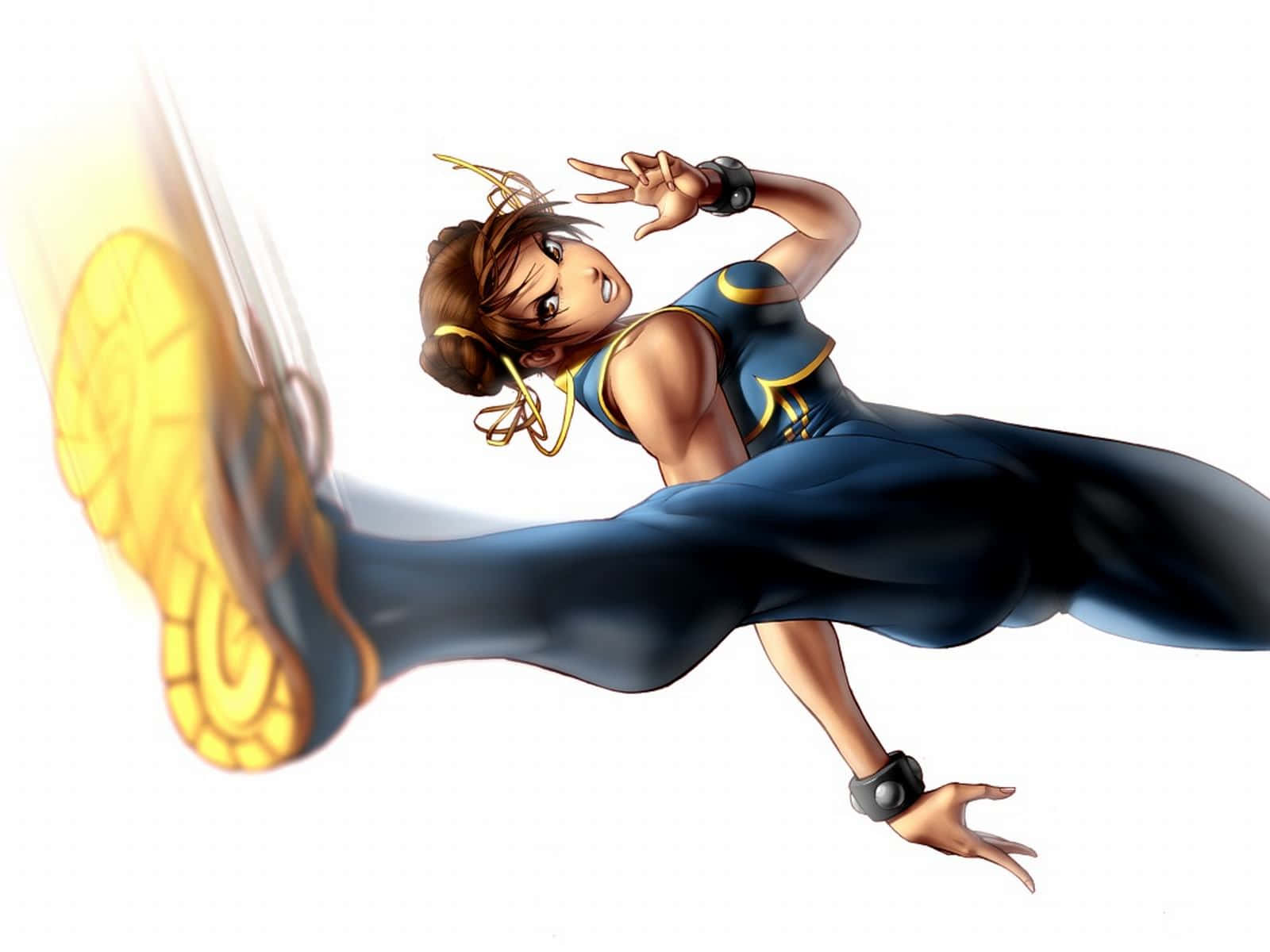 Chun Li Spinning Bird Kick Artwork Wallpaper