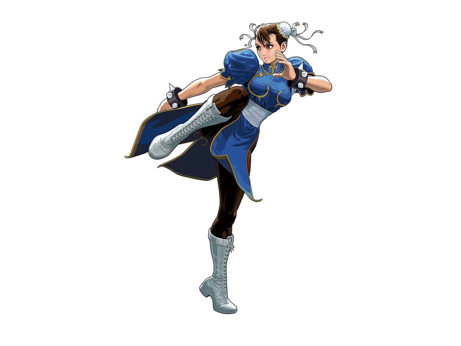 Chun Li Street Fighter Kick Pose Wallpaper