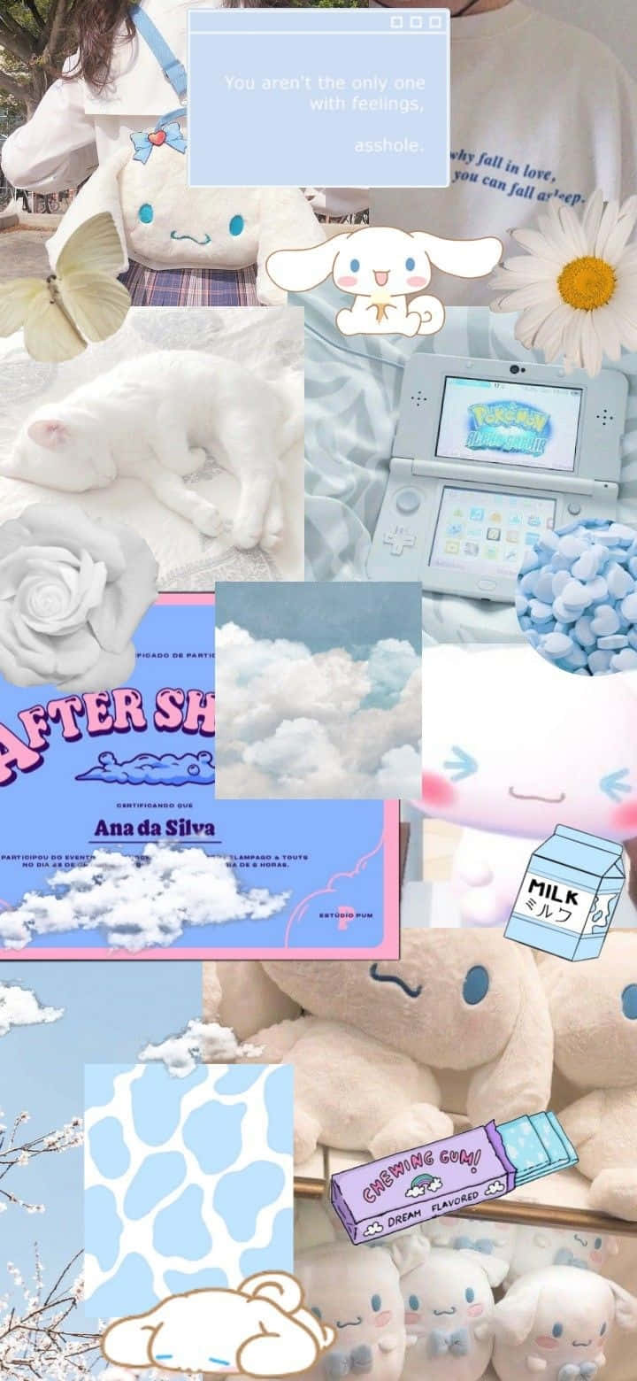 Cinnamoroll Aesthetic Collage Wallpaper