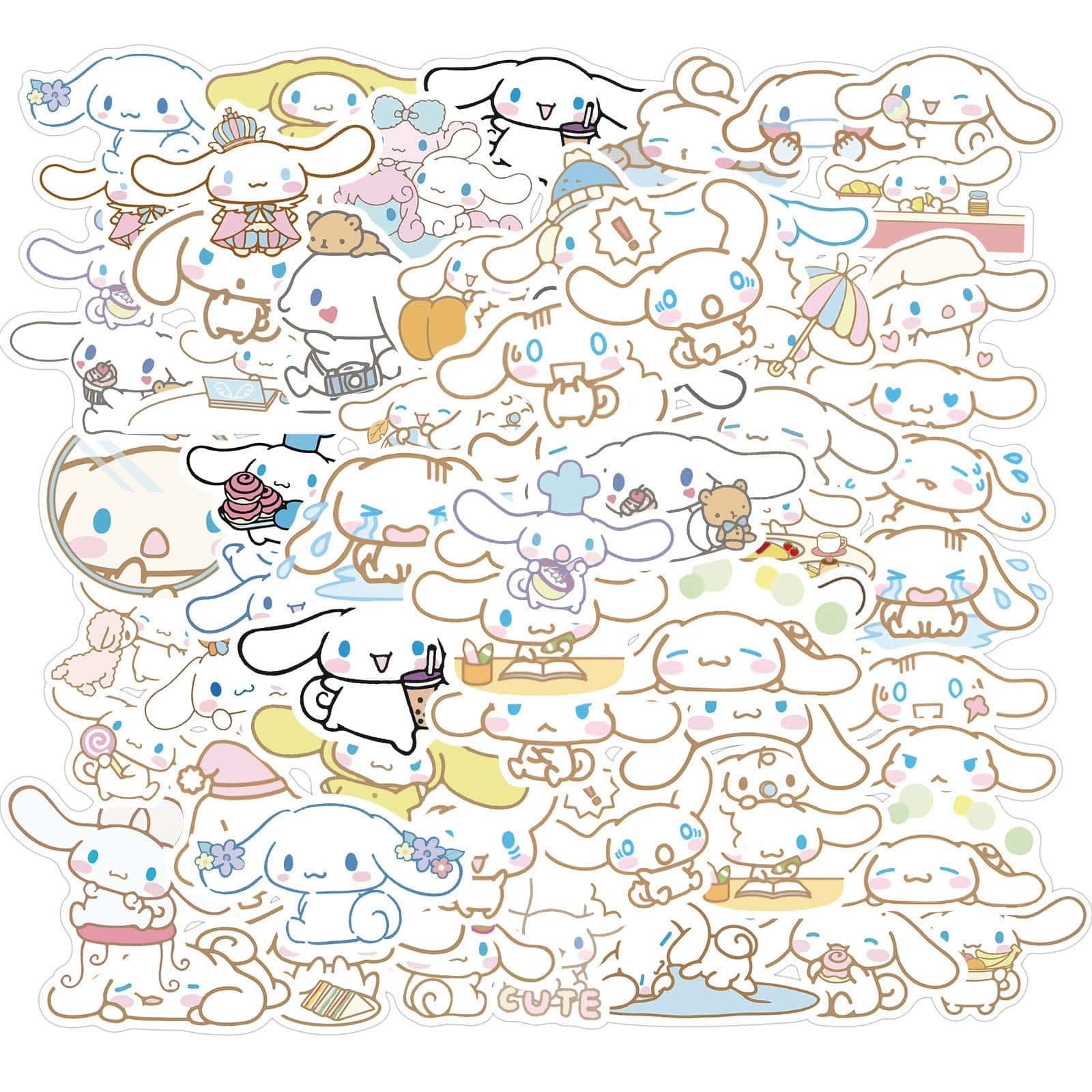 Cinnamoroll Collage Aesthetic Wallpaper