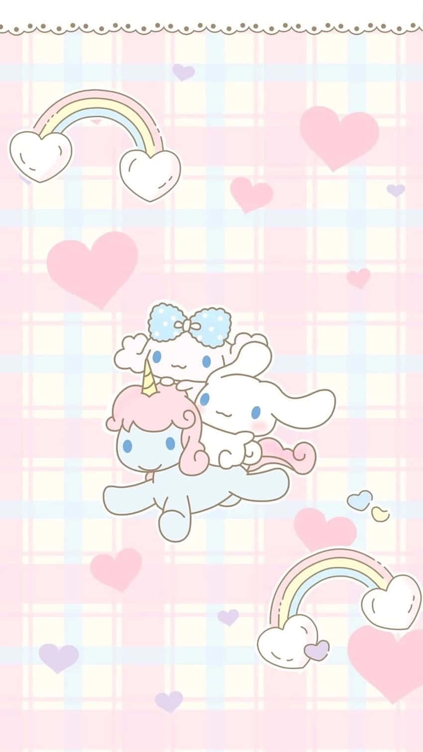 Cinnamoroll Friends Rainbow Love Wallpaper Wallpaper