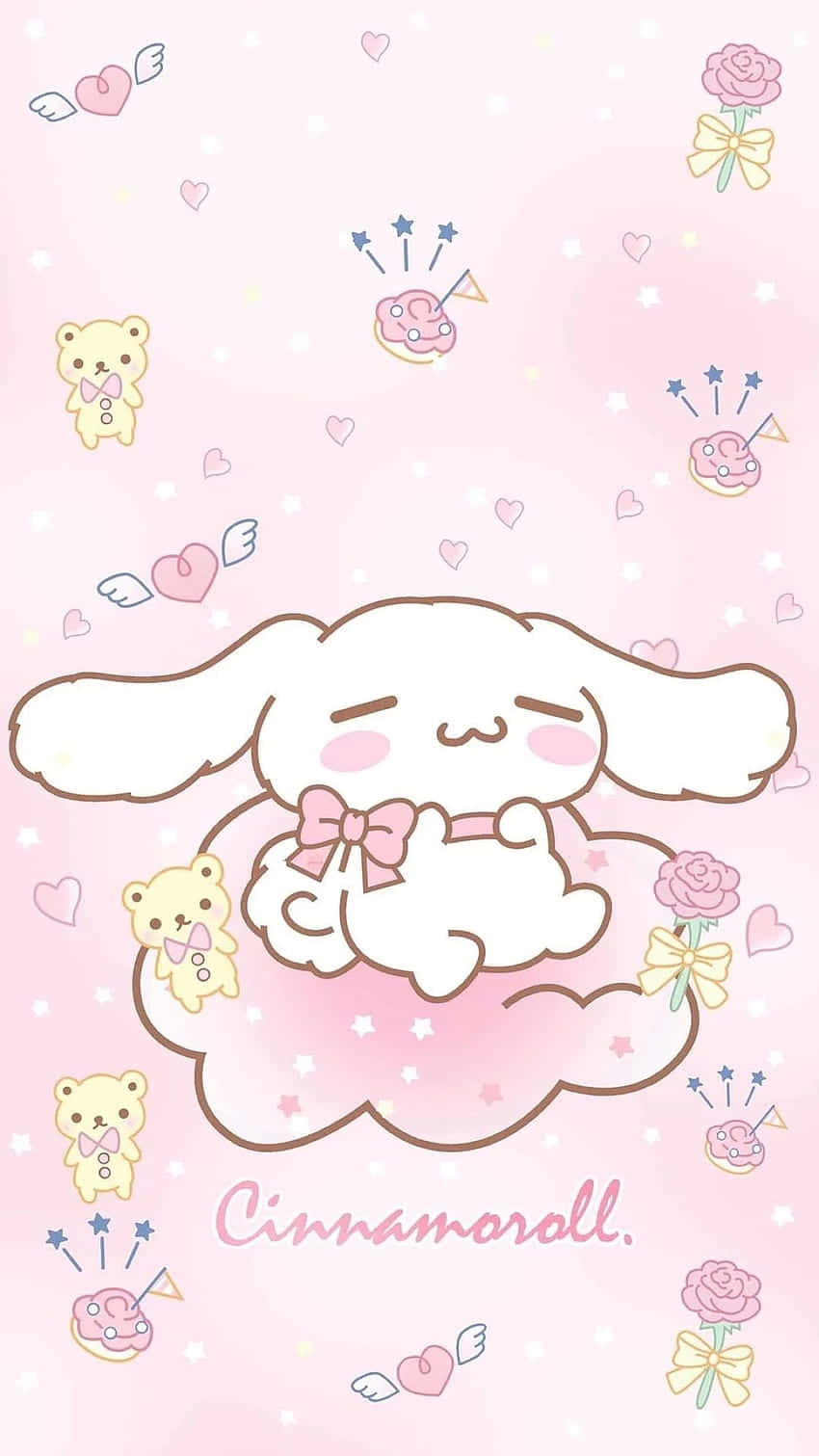 Cinnamoroll Pink Aesthetic Wallpaper Wallpaper