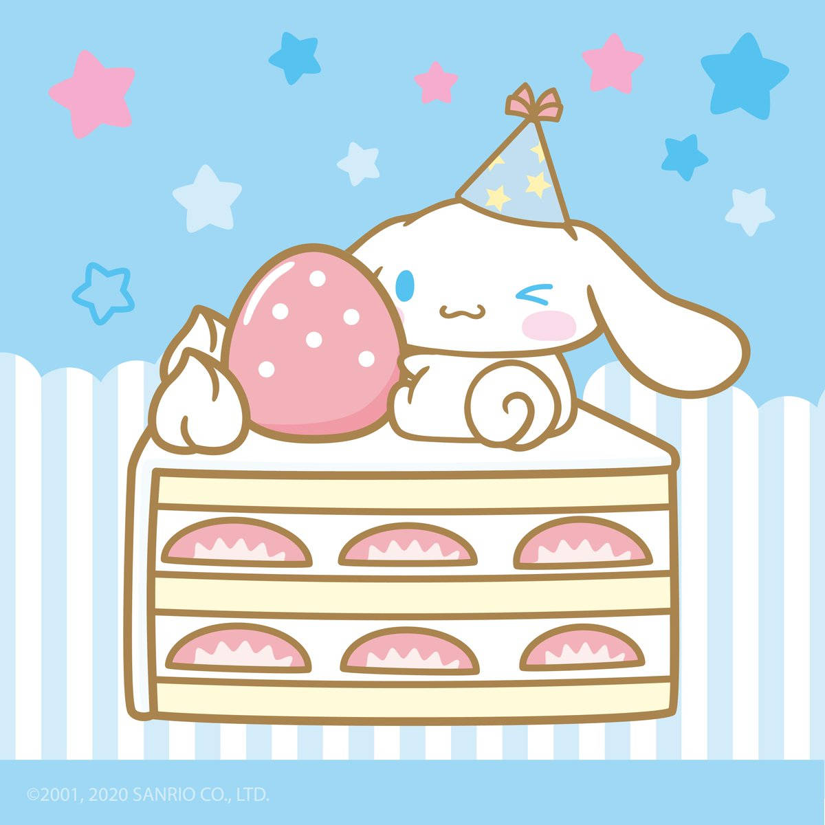 Cinnamoroll Strawberry Cake Wallpaper