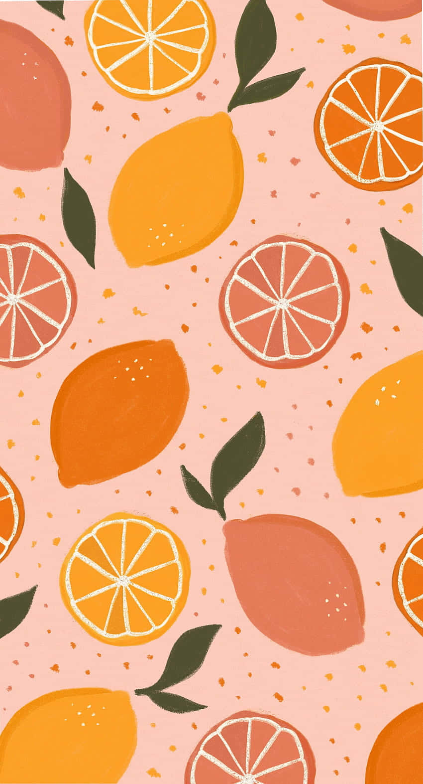 Citrus_ Pattern_ Fruit_ Aesthetic.jpg Wallpaper