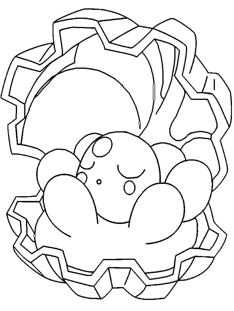 Clamperl Line Art Wallpaper