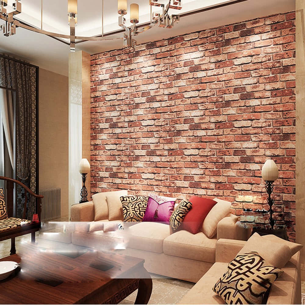 Classic Brown Brick Wall Wallpaper