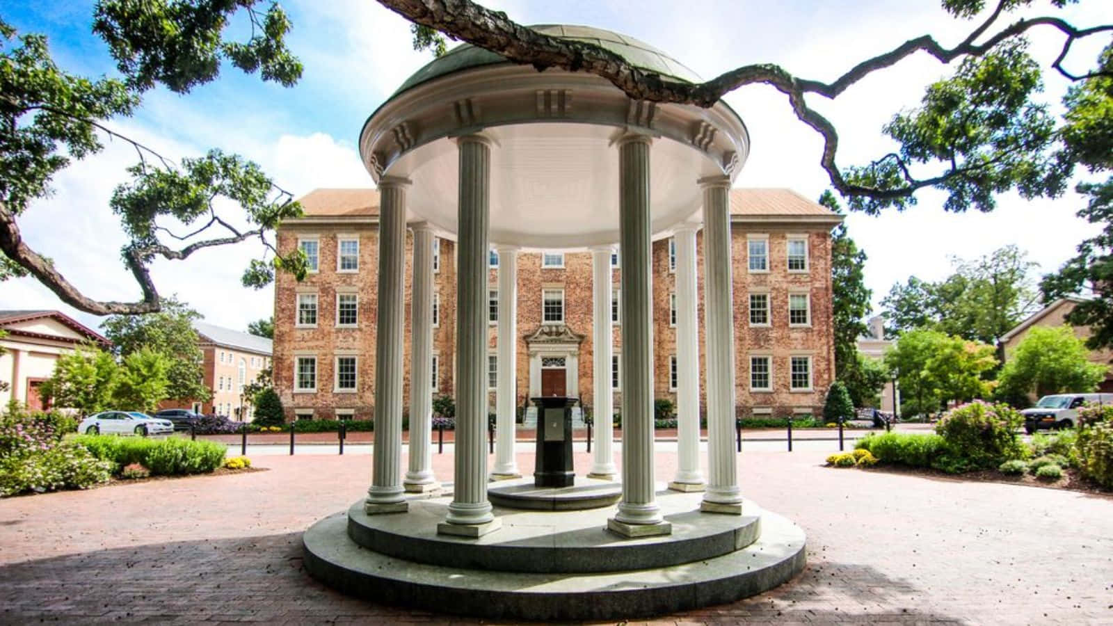 Classic College Campus Gazebo Wallpaper