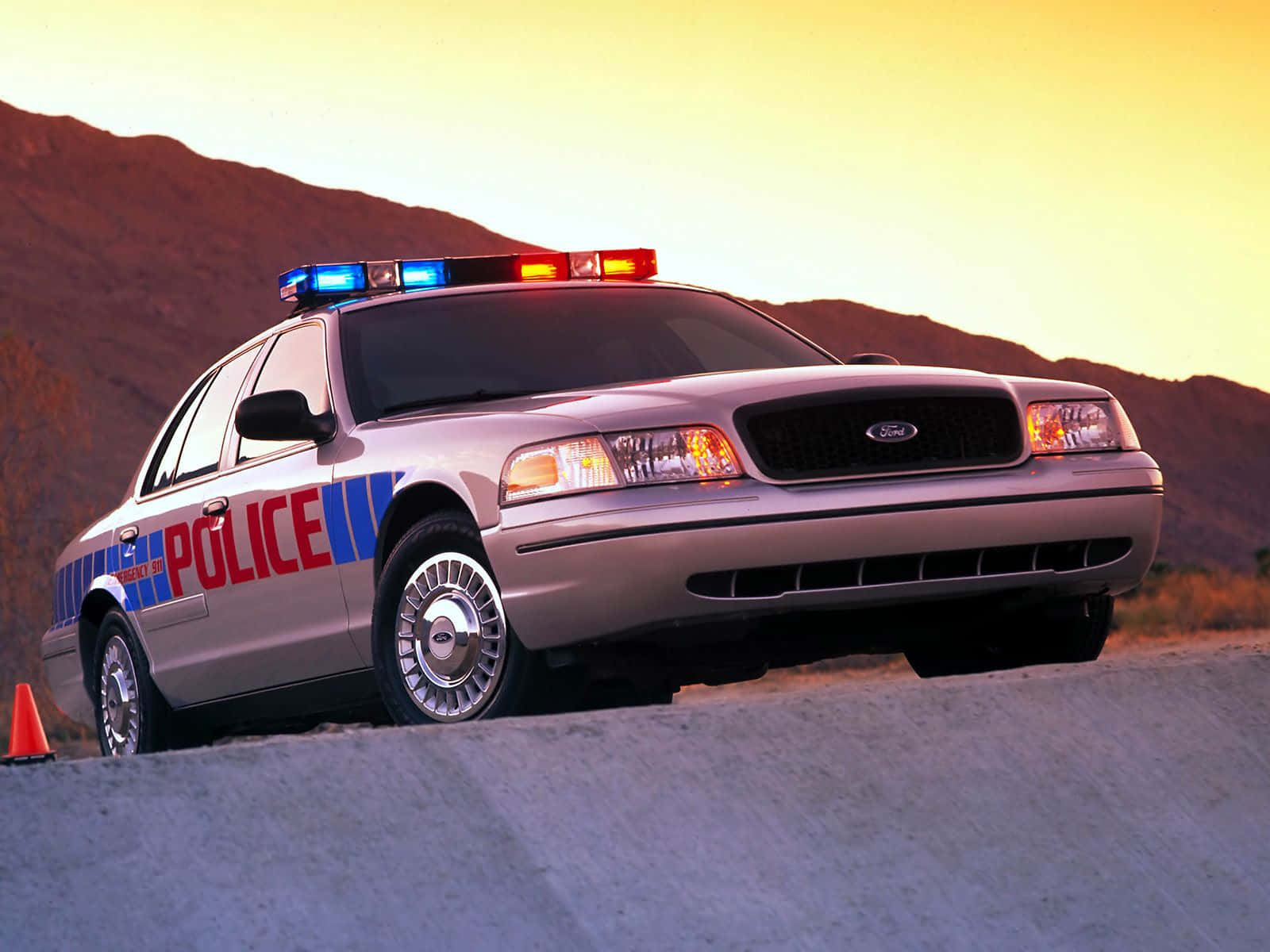 Classic Ford Crown Victoria On The Road Wallpaper