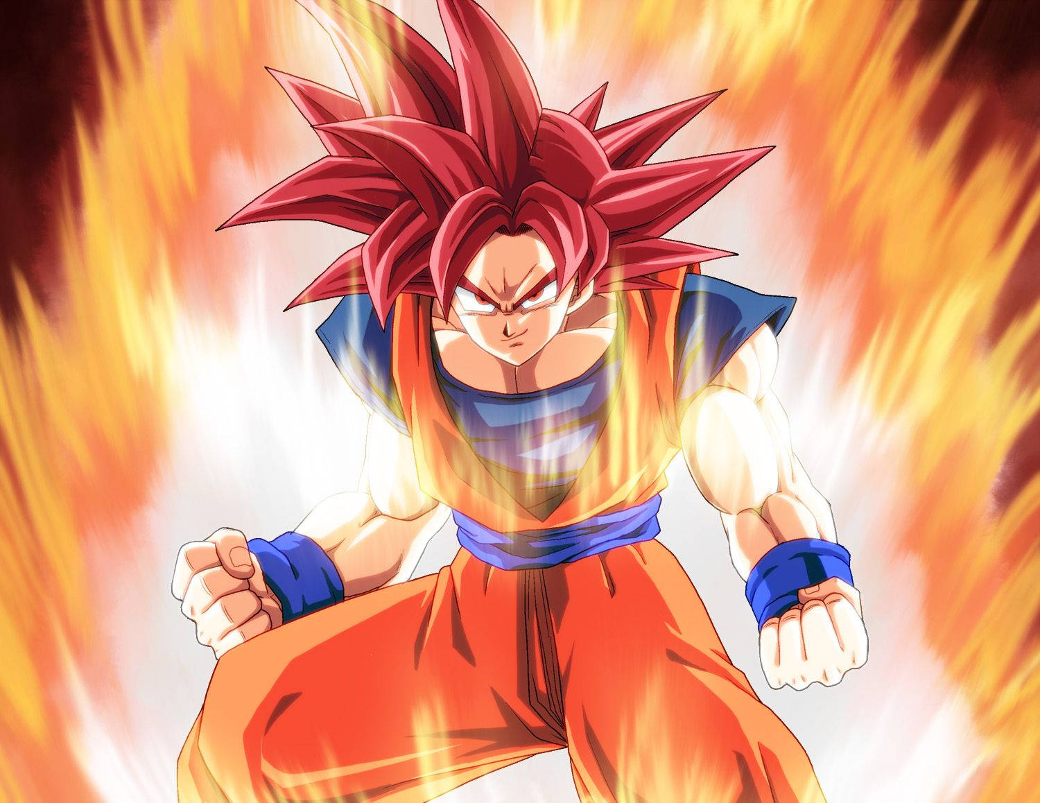 Classic Goku Kaioken Energy Wallpaper