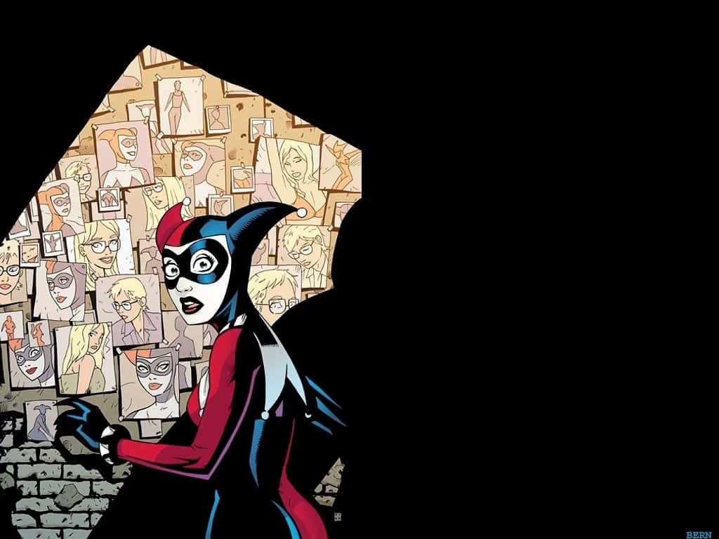 Classic Harley Quinn Comic Art Wallpaper