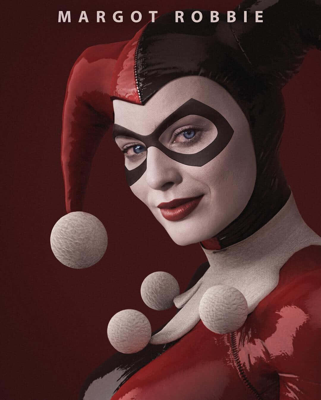 Classic Harley Quinn Striking A Pose Wallpaper