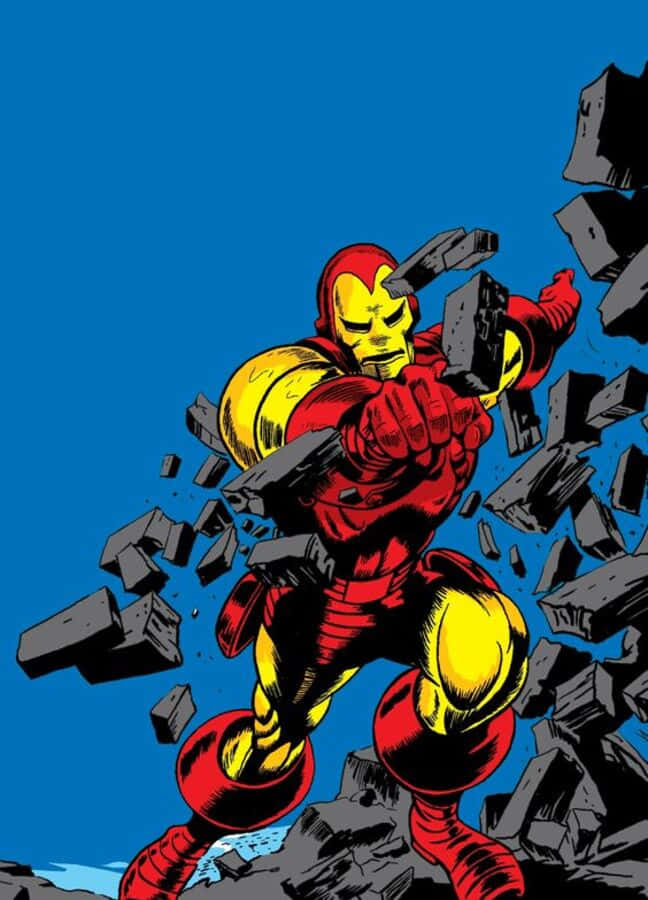 Classic Iron Man: A Befitting Representation Of Strength And Intelligence Wallpaper