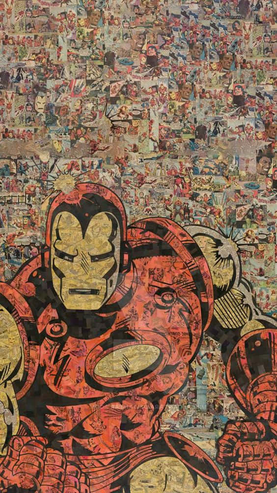 Classic Iron Man In His Iconic Red And Gold Suit Wallpaper