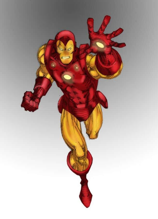 Classic Iron Man, Red And Gold Wallpaper