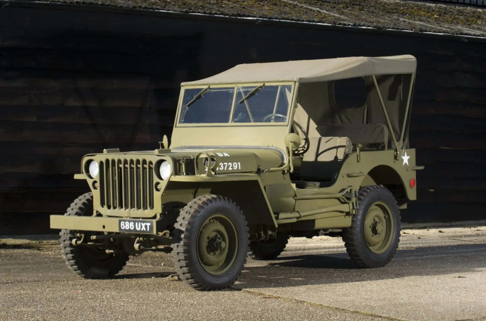 Classic Jeep Willys In The Wild Wallpaper