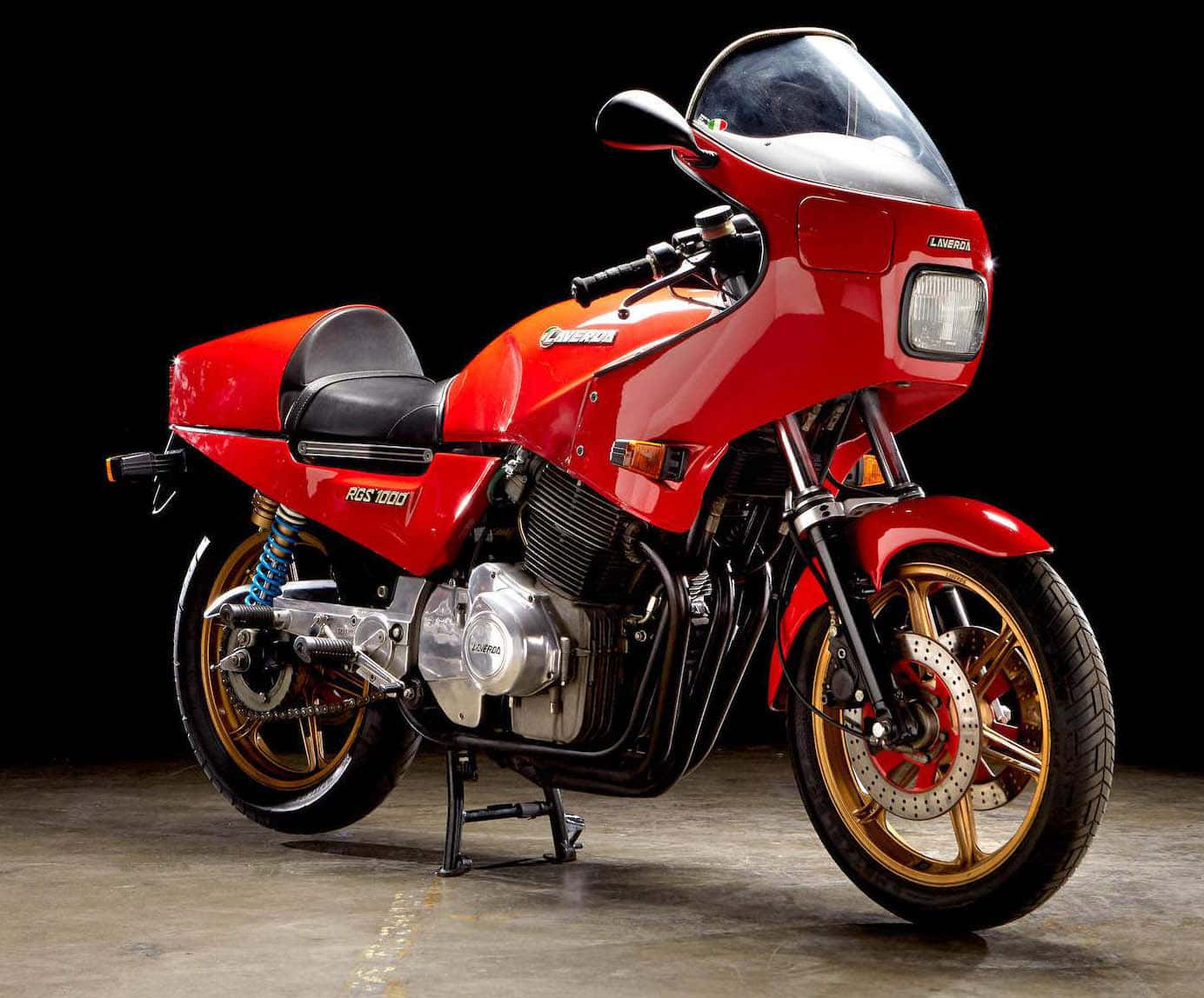 Classic Red Laverda Motorcycle Wallpaper