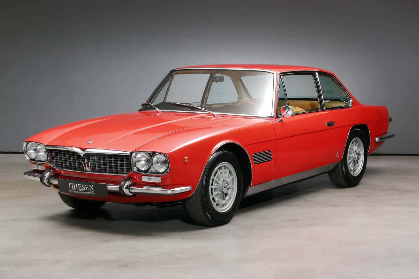 Classic Red Maserati Mexico Coupe Wallpaper