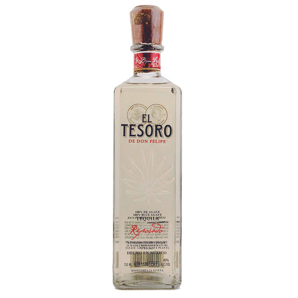 Classy Bottle Of El Tesoro Don Felipe Agave Tequila Wallpaper