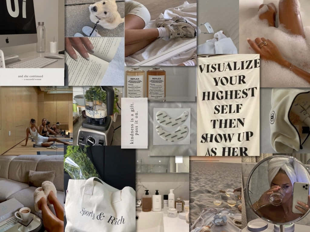 Clean Girl Aesthetic Collage.jpg Wallpaper