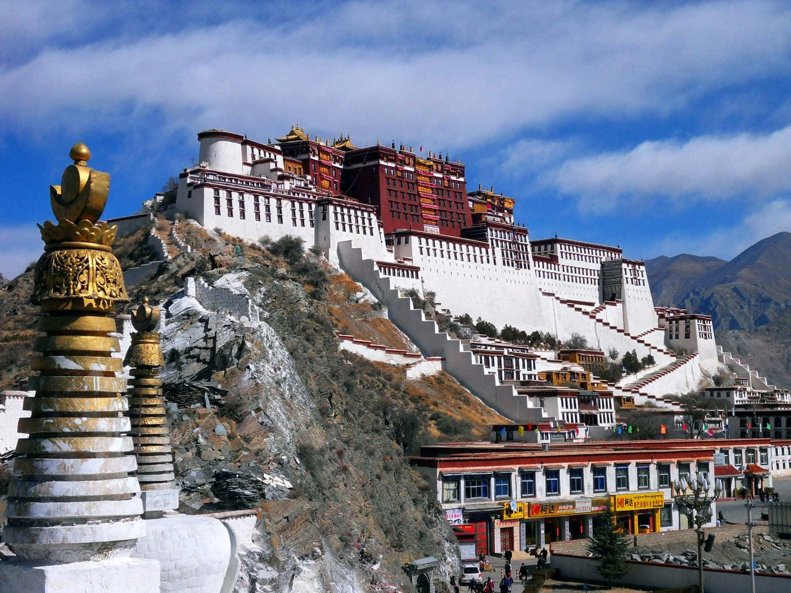 Clear Day In Lhasa Wallpaper