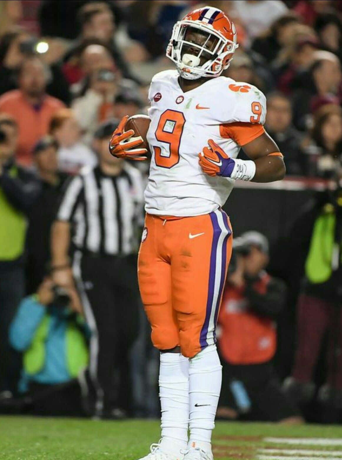 Clemson Football Player Number9 Wallpaper