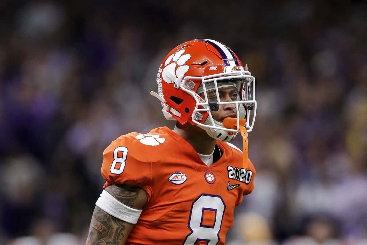 Clemson Football Player Portrait Wallpaper