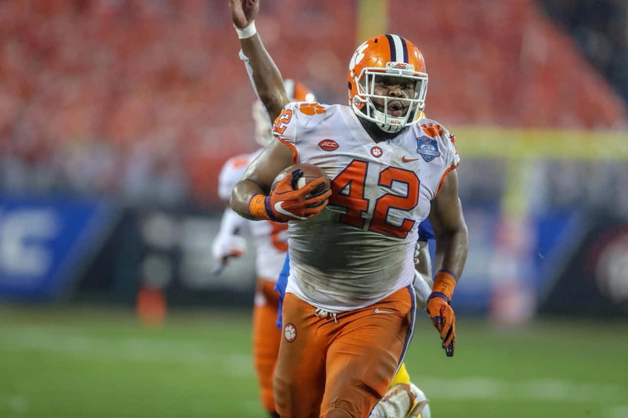 Clemson Player Celebration During Game Wallpaper