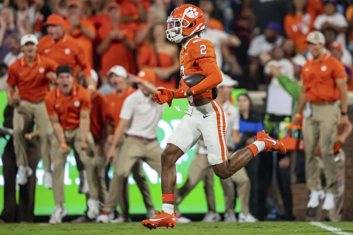 Clemson Player Celebration Moment Wallpaper