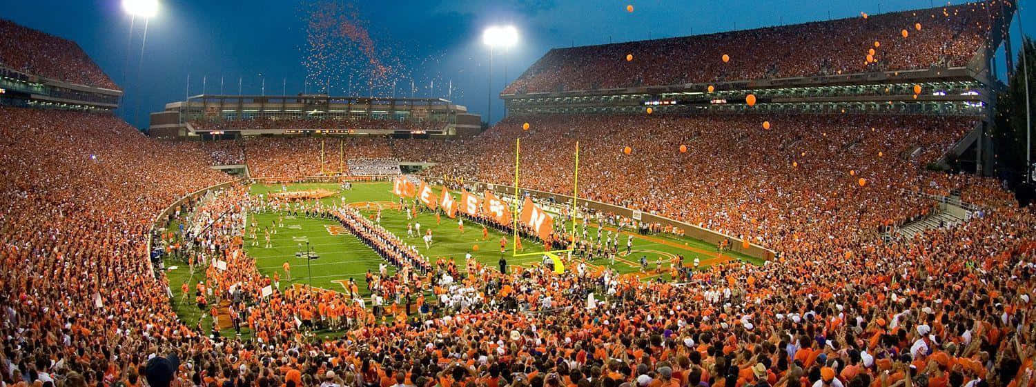 Clemson Tigers Football Football Fans Marching Band Wallpaper