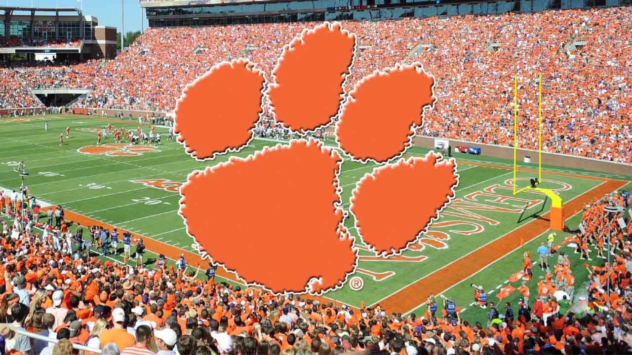 Clemson Tigers Football Orange Logo Wallpaper