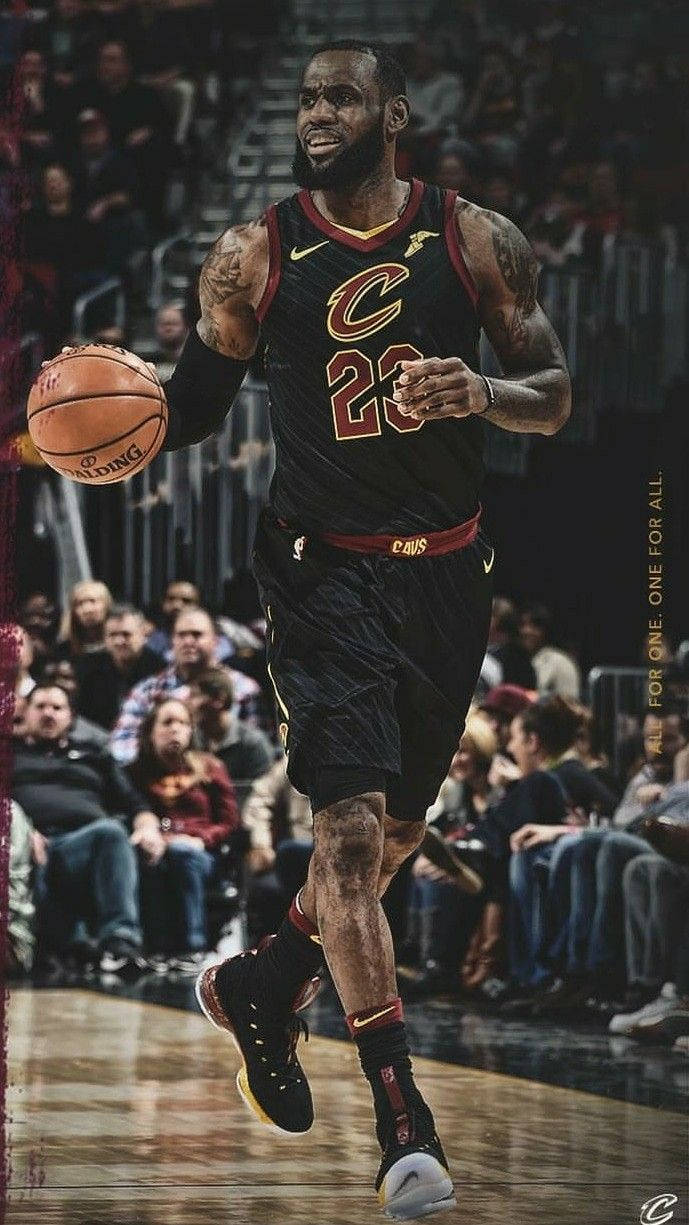 Cleveland's King, Lebron James, Showcasing His Skills Wallpaper