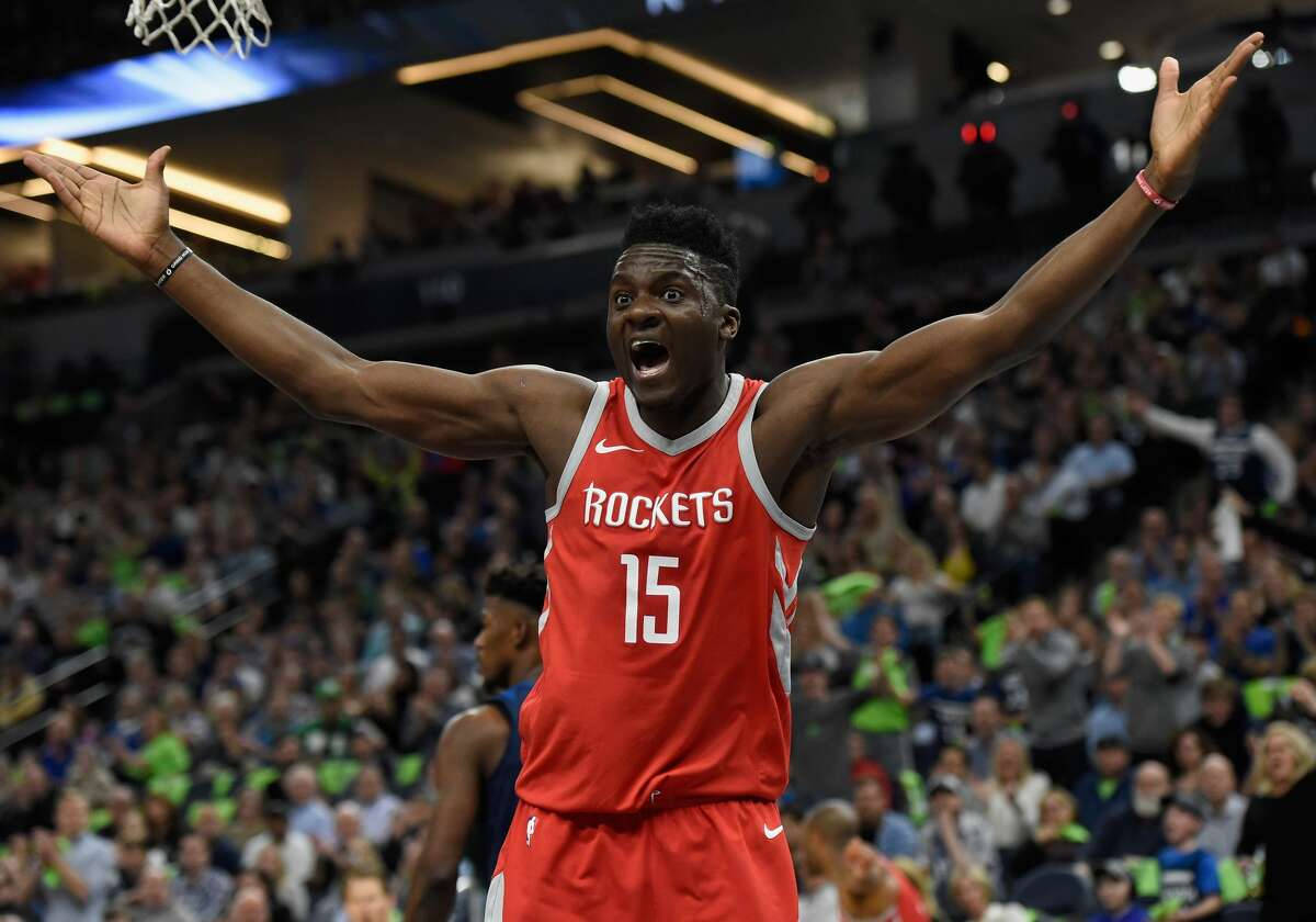 Clint Capela Cheers For His Team Wallpaper