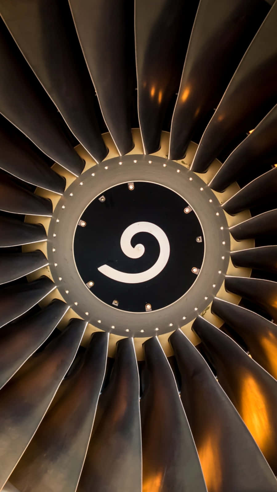 Close-up Photo Of Jet Engine Wallpaper