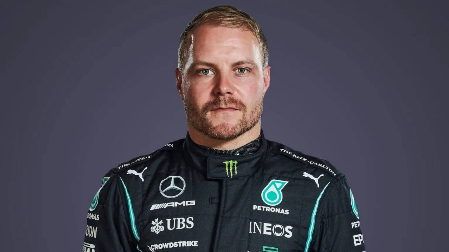 Close-up Portrait Of Valtteri Bottas, The Renowned Formula 1 Racer. Wallpaper