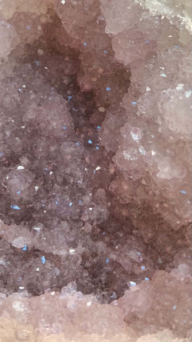 Close Up Rose Quartz Crystal Texture Wallpaper