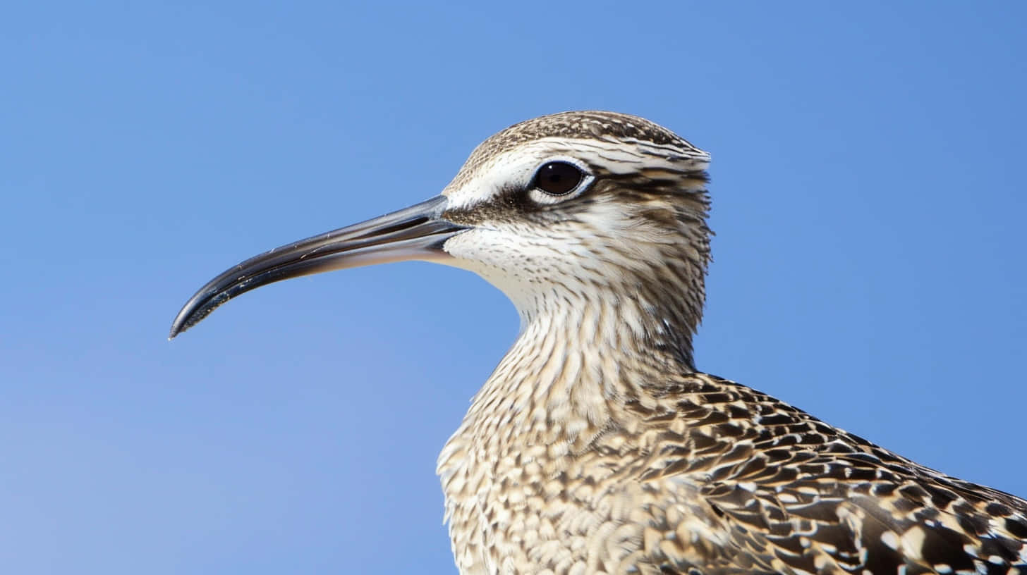 Close Up Whimbrel Portrait Wallpaper