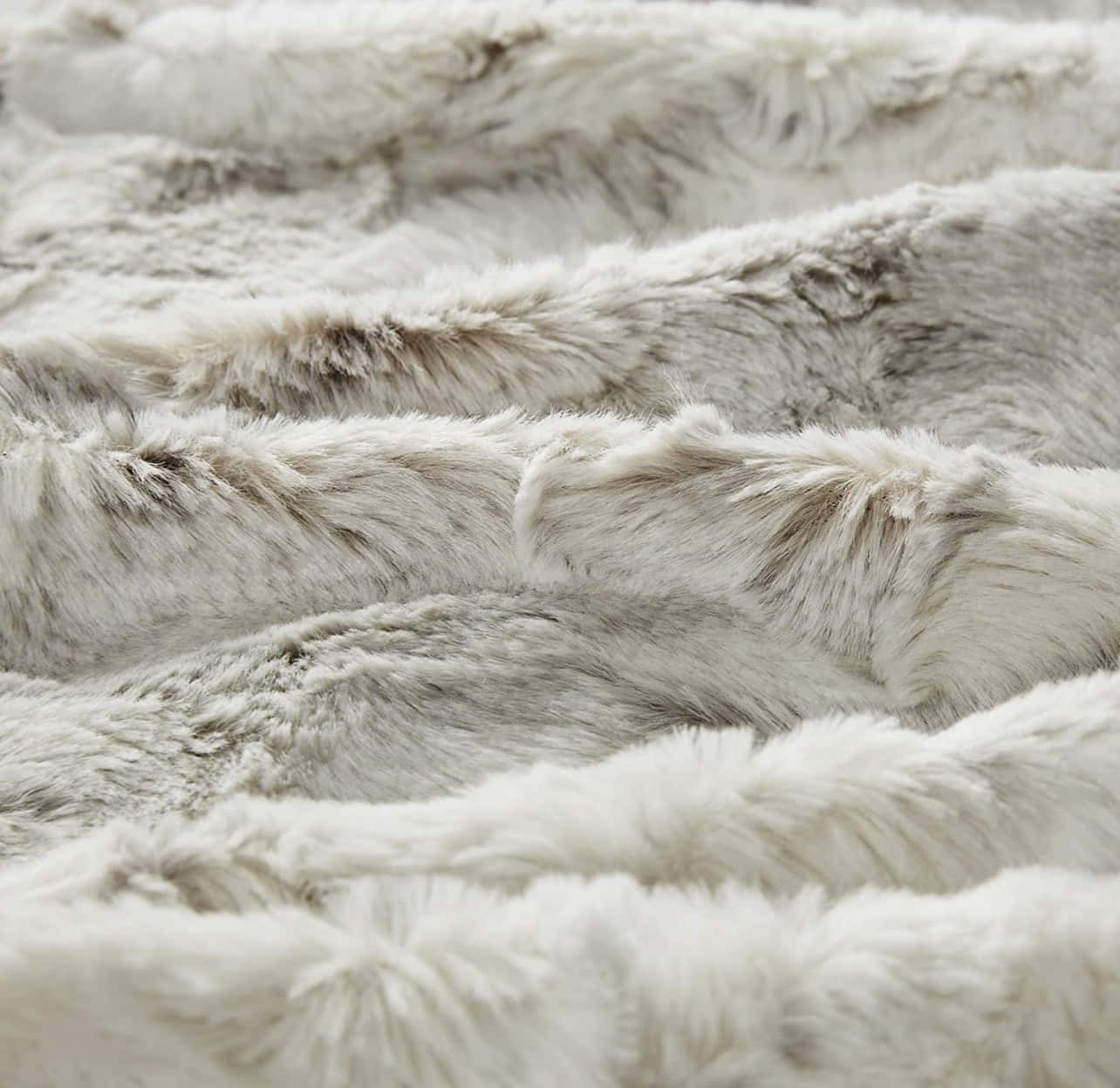 Closeup Textureof White Faux Fur Wallpaper