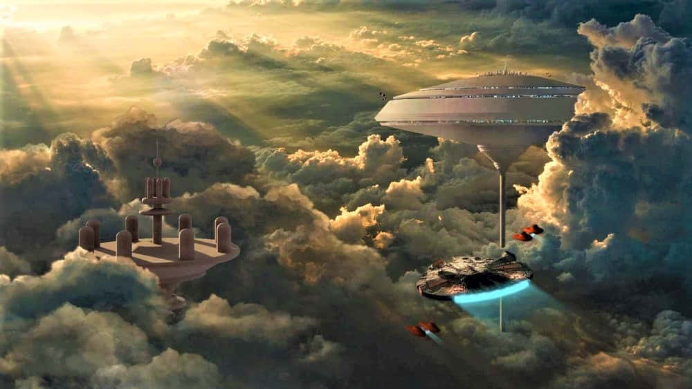 Cloud City In The Foreground Of Bespin Wallpaper