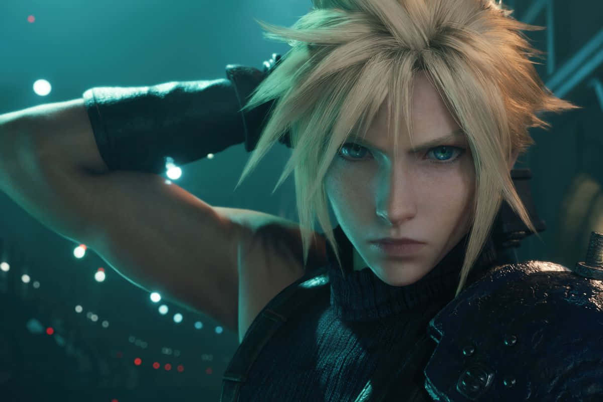 Cloud Strife Intense Gaze Wallpaper