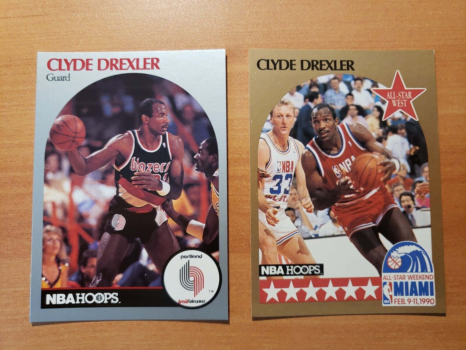 Clyde Drexler Blazers Nba Hoops Magazine Wallpaper