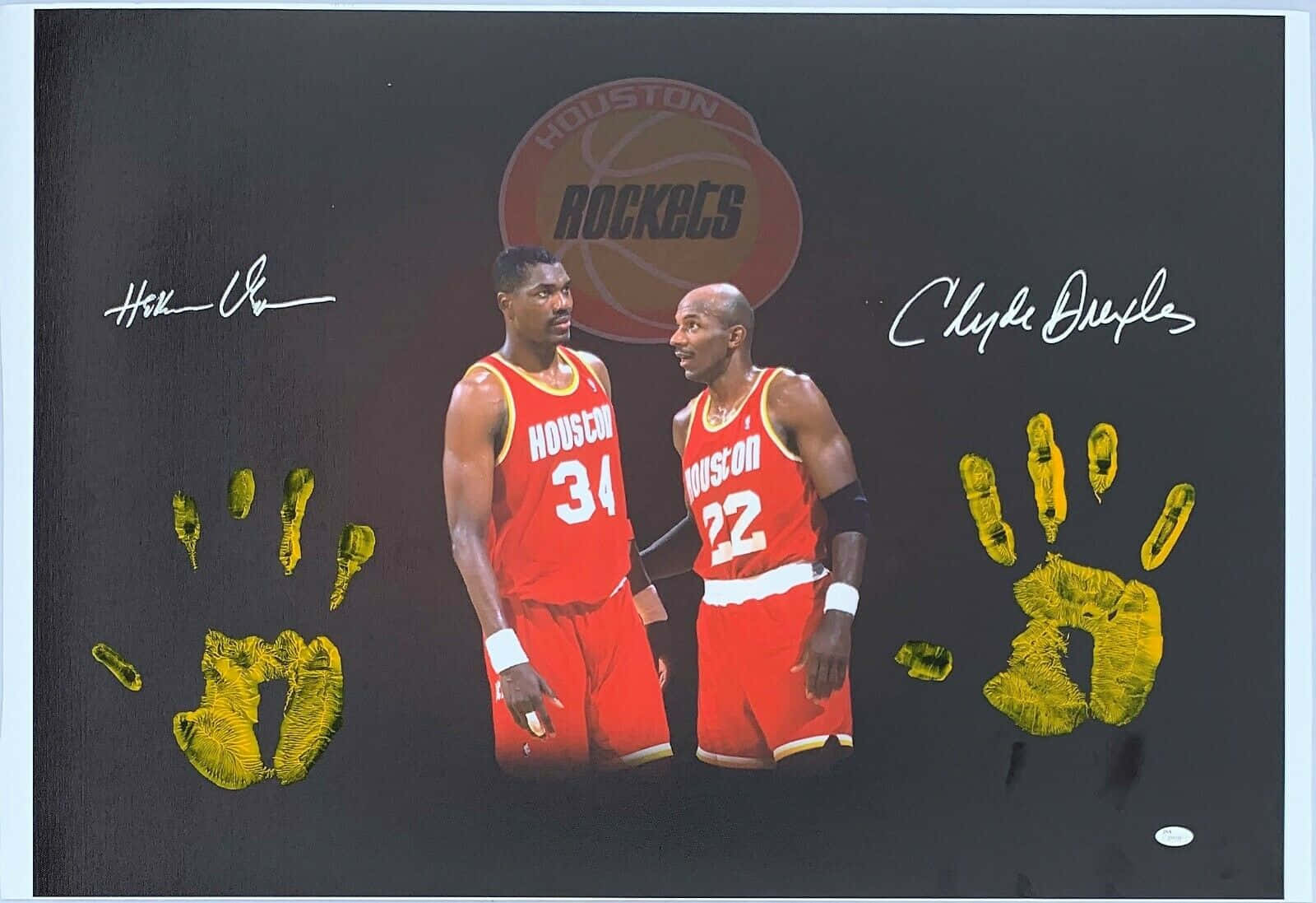 Clyde Drexler Hakeem Olajuwon Houston Rockets Wallpaper