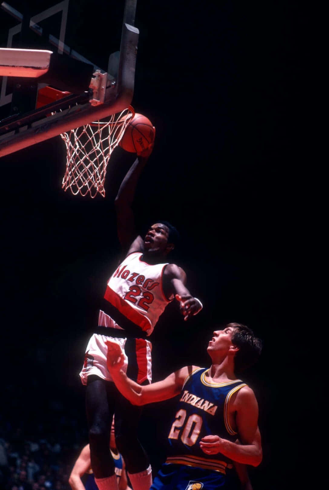 Clyde Drexler Versus Indiana Pacers Photography Wallpaper