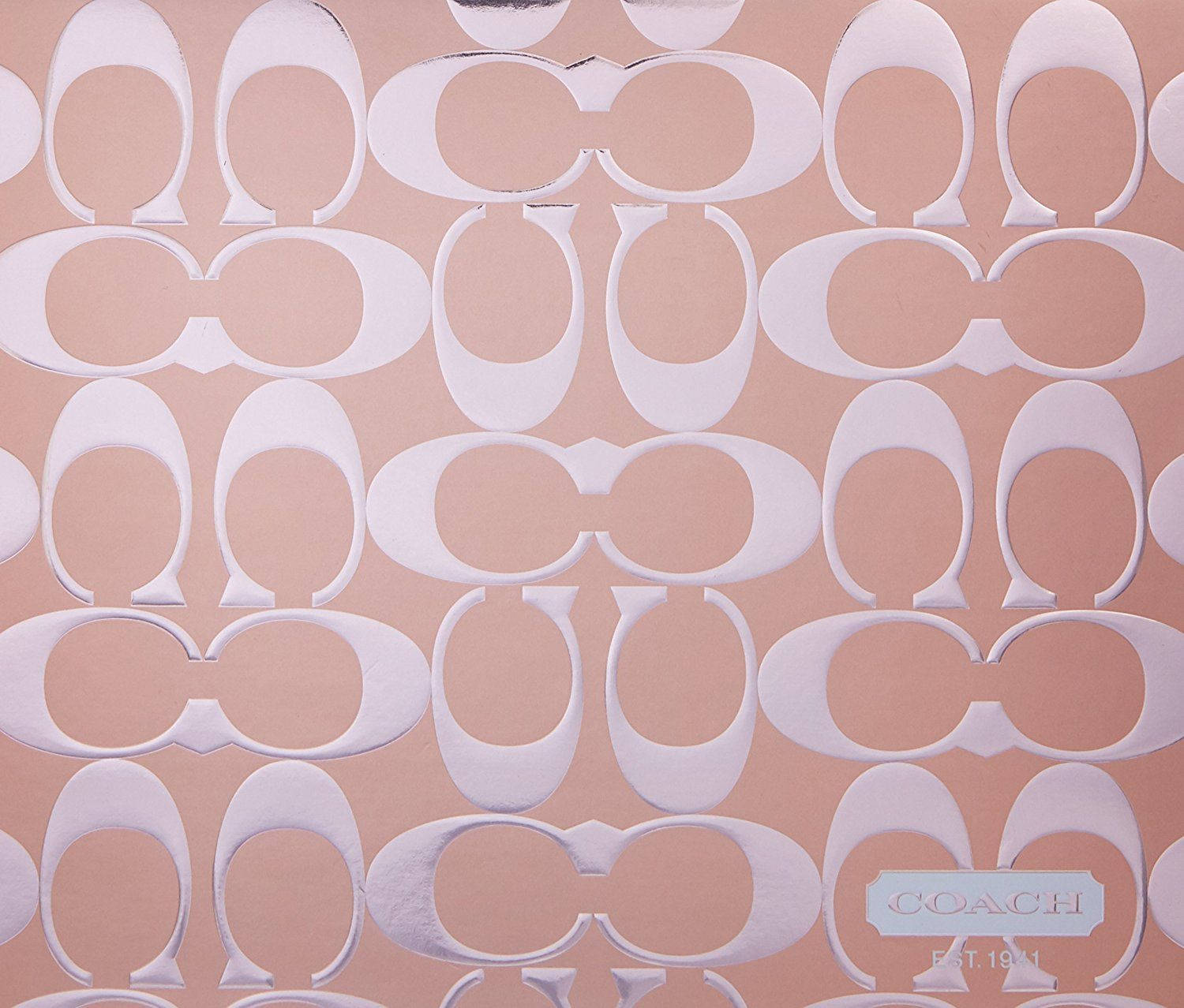 Coach Logo Pattern In Pink Wallpaper