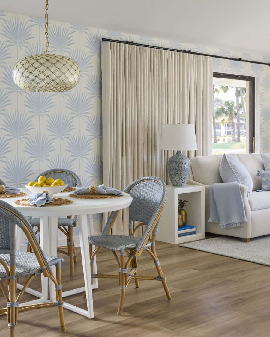 Coastal Chic Dining Room Decor Wallpaper