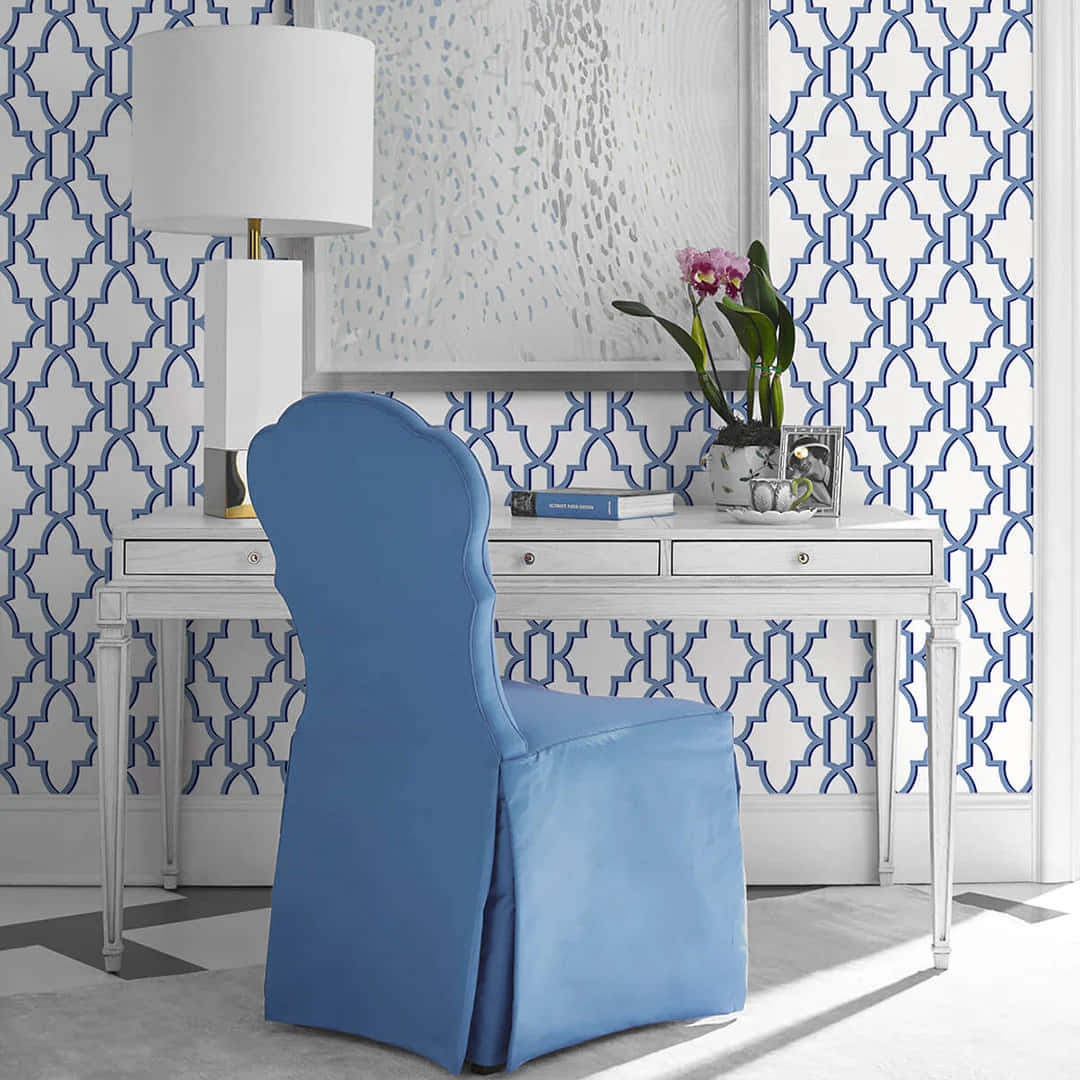 Coastal Granddaughter Style Desk Area Wallpaper