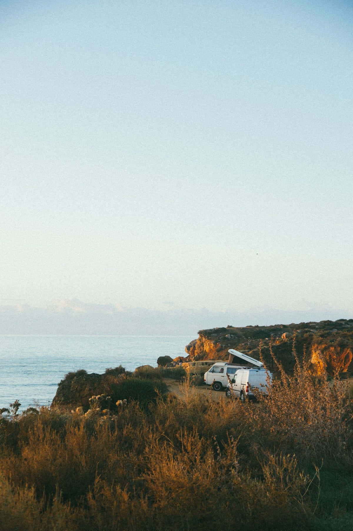 Coastal Vanlife Sunset Wallpaper