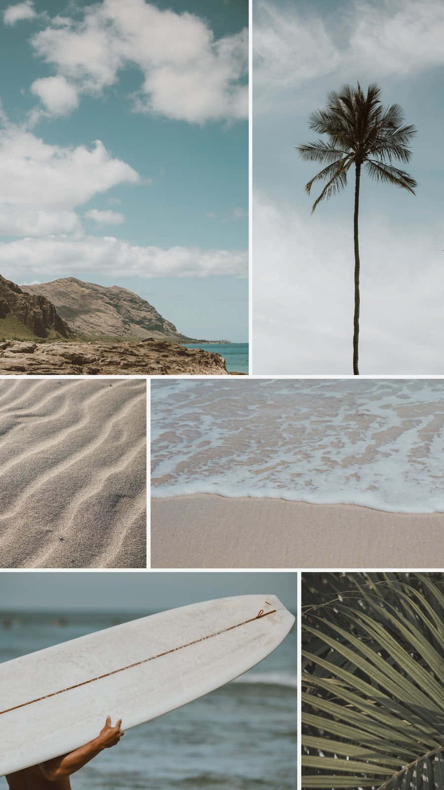 Coastal Vibes Collage Wallpaper